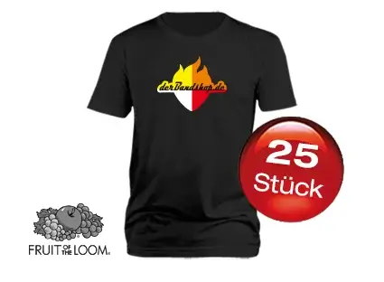 25 Bandshirts mit 4-farbigem Druck