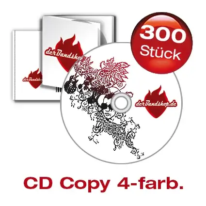 300 CD´s mit 4 farbigem Labeldruck