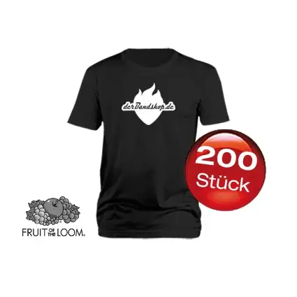 200 Bandshirts mit 1-farbigem Druck