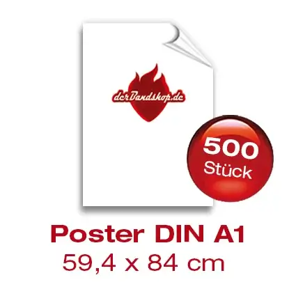 Bandposter DIN A1 - 500 Stück