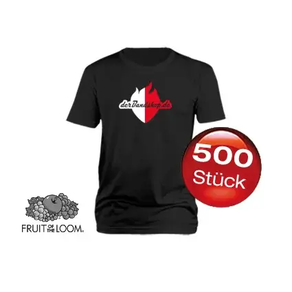 500 Bandshirts mit 2-farbigem Druck