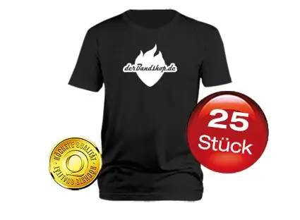 25 Premium Bandshirts mit 1-farbigem Druck