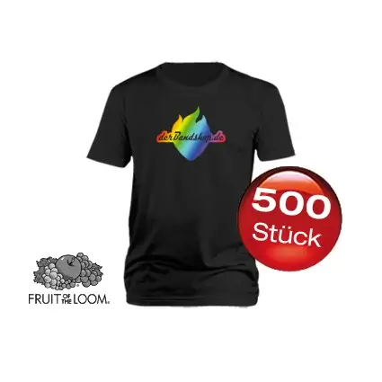 500 Bandshirts mit 5-farbigem Druck