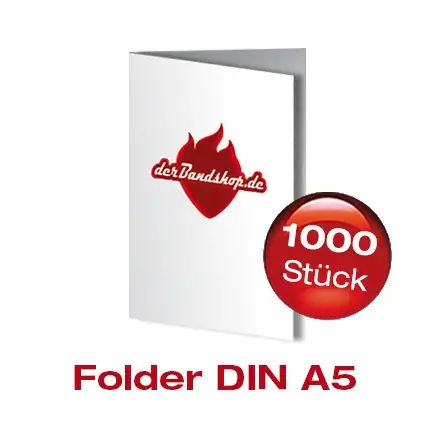 Bandprospekte DIN A4 auf DIN A5 - 1.000 Stück