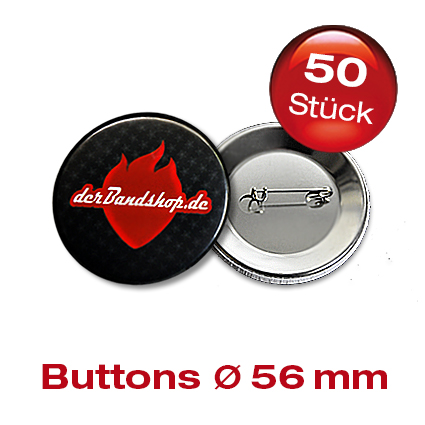 50 Button - 38 mm Rund dein Motiv