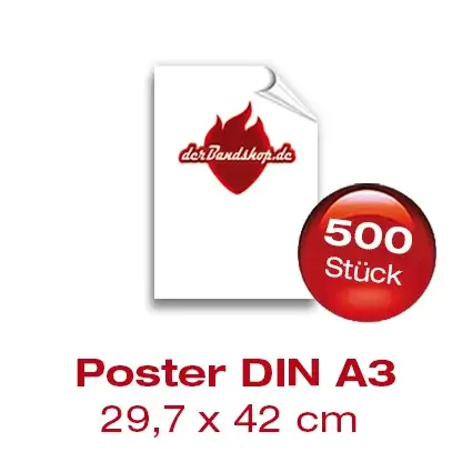 Bandposter DIN A3 - 500 Stück