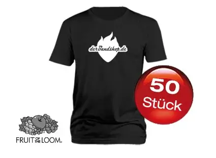 50 Bandshirts mit 1-farbigem Druck