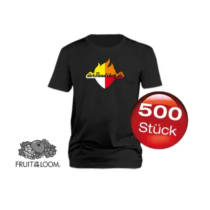 500 Bandshirts mit 4-farbigem Druck