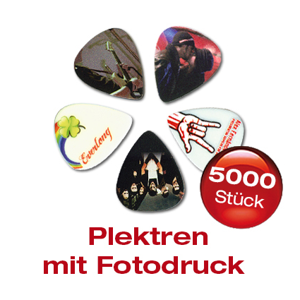5000 Zelluloid Plektrum mit Fotomotiv bedruckt