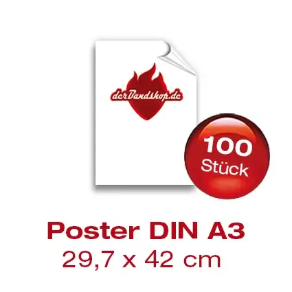 Bandposter DIN A3 - 100 Stück