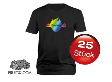 25 Bandshirts mit 5-farbigem Druck