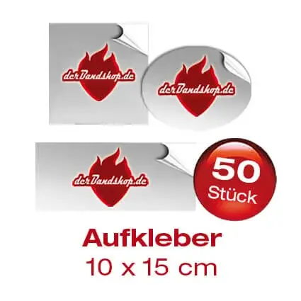 50 Bandaufkleber 10 x 15 cm