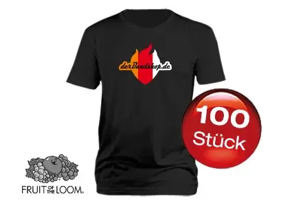 100 Bandshirts mit 3-farbigem Druck