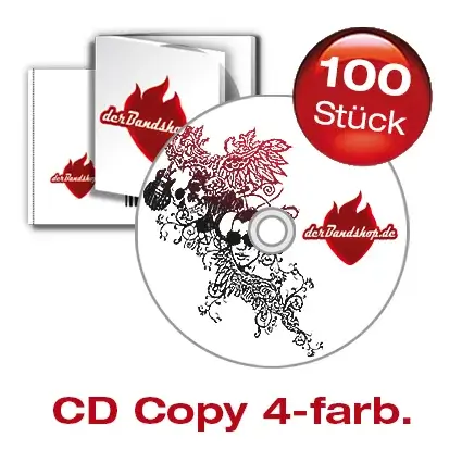 100 CD´s mit 4 farbigem Labeldruck